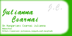 julianna csarnai business card